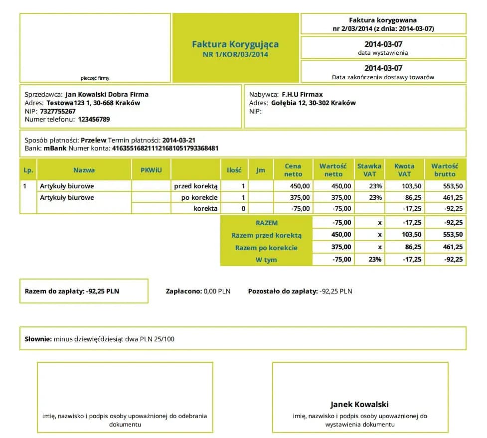 Faktura zerowa co to jest i kiedy warto ją wystawić?